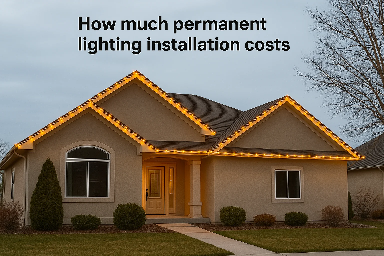 How much permanent lighting installation costs