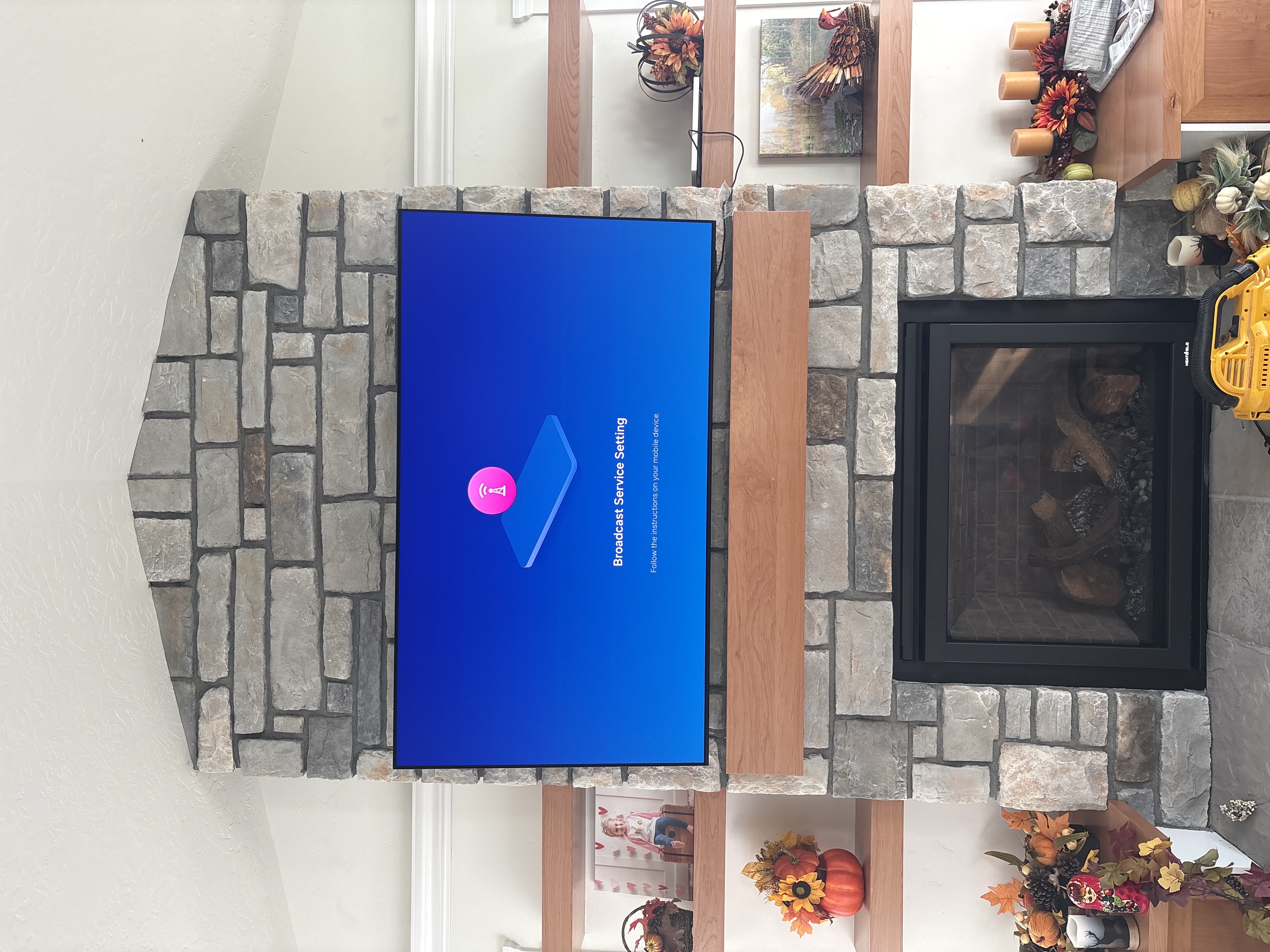 Professional TV Mounting for 56"+ Display on Stone Wall in Meridian, ID